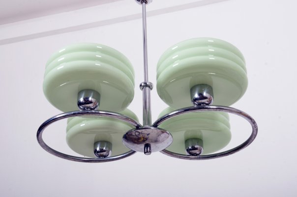 Art Deco Style Green Ceiling Light for sale at Pamono