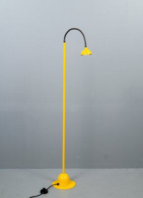 Yellow Steel Floor Lamp Italy 1980s