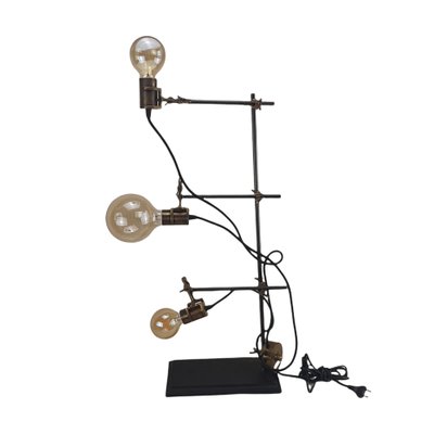 Industrial Modern Adjustable Three, Modern Industrial Black Table Lamps
