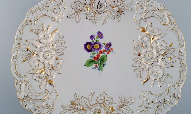 Ancien Bol En Porcelaine - Fleurs Et Papillons - Déco Cuisine Vintage - France