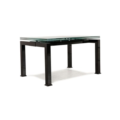 Black Glass Lungo Wood Table Dining Table From Bacher For Sale At Pamono