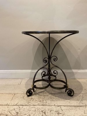 French Table In Wrought Iron 1950s For, Pier One Black Wrought Iron Bar Stools