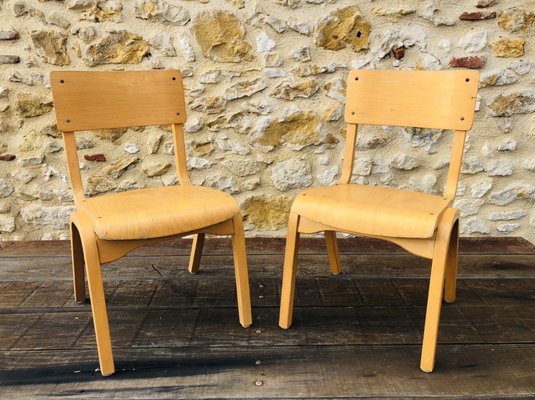 Mid Century Bentwood Children Chairs Set of 2 for sale at Pamono