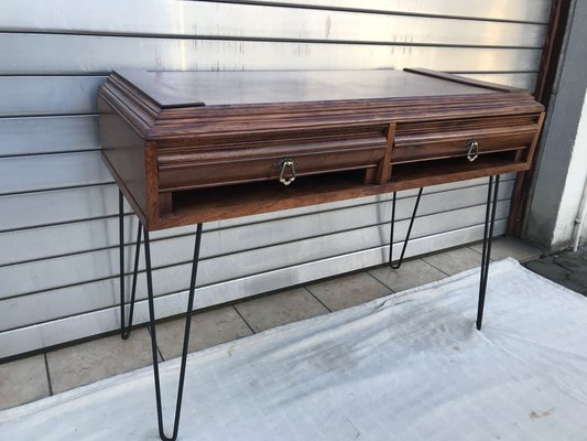 Walnut Metal Desk for sale at Pamono