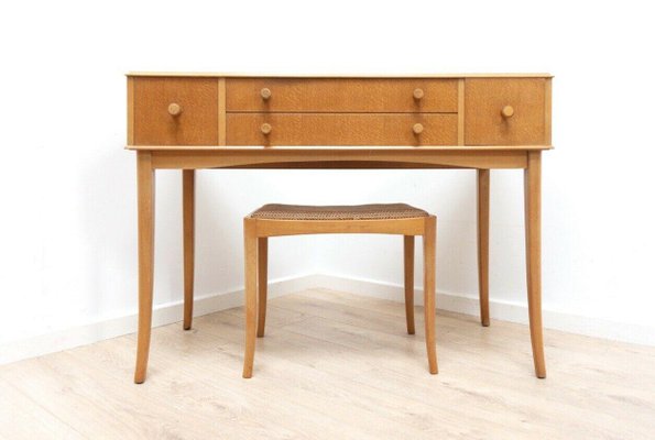 Mid Century Vintage Walnut Desk Console And Stool By Gordon Rus For At Pamono Mid Century Vintage Walnut Desk Console, Gordon Console Table