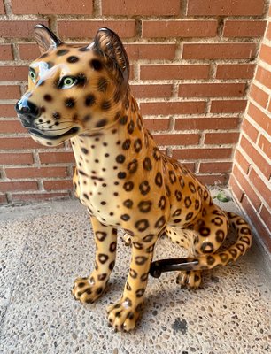 Ceramic Leopard Statue for sale at Pamono