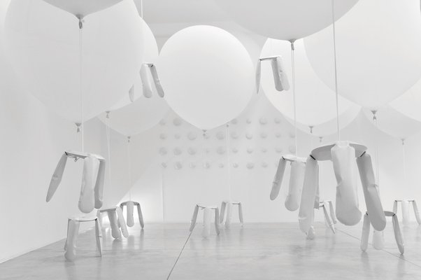 White Mini Plopp Stool by Zieta