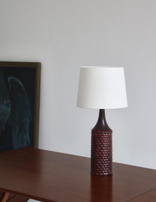 Large Table Lamp in Oxblood Glaze by Axel Salto for Royal