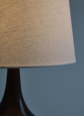 Large Table Lamp in Oxblood Glaze by Axel Salto for Royal