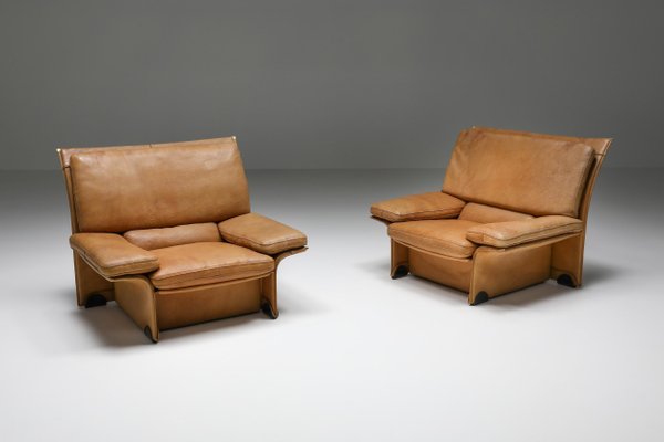 Mid century modern 2024 camel leather chair