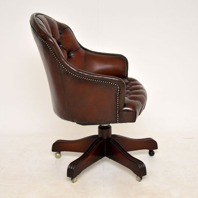 Antique Victorian Style Leather Swivel, Victorian Style Desk Chair