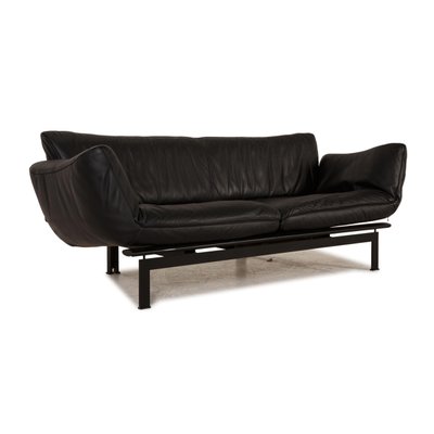 Black Leather Ds 140 Three Seater Couch, Black Leather Loveseat Sofa