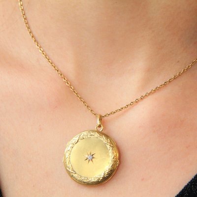 Antique yellow gold pendant clearance