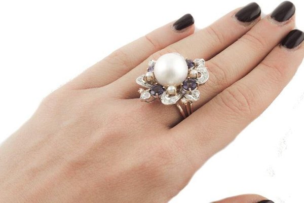 Anello oro bianco e perla deals