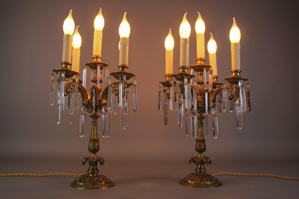 Candelabra table lamp with shade deals