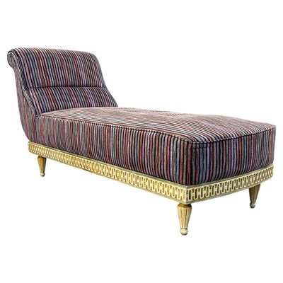 Tranen Productiviteit Graan Mid-Century Italian Chaise Longue with Missoni Striped Fabric, 1950s for  sale at Pamono