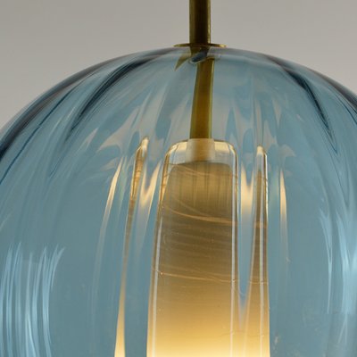 Blue globe pendant light new arrivals