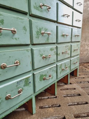 Green Wall Cabinet With Drawers, Old Style Dresser Hardware