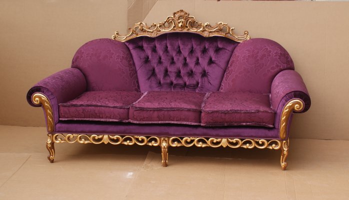 Vintage gold deals sofa