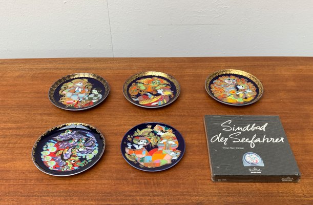 Deutsche Vintage Wandteller von Bjørn Wiinblad für Rosenthal, 6er Set