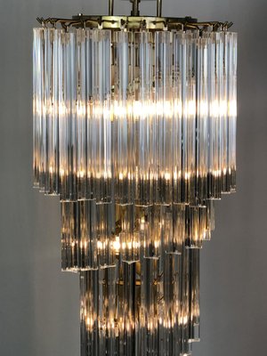 Vintage Glass Crystals Cascade, Vintage Cascading Lucite Chandelier