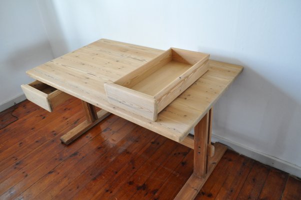 Scandinavian Modern Desk in Solid Pine 1970s for sale at Pamono