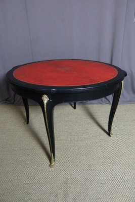 Round leather top coffee cheap table