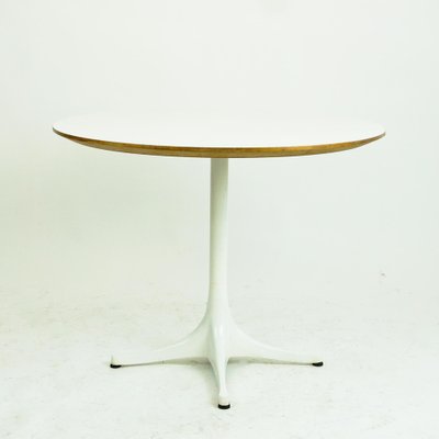 White Pedestal Side Table by George Nelson for Herman Miller USA 1960s