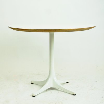 White Pedestal Side Table by George Nelson for Herman Miller, USA