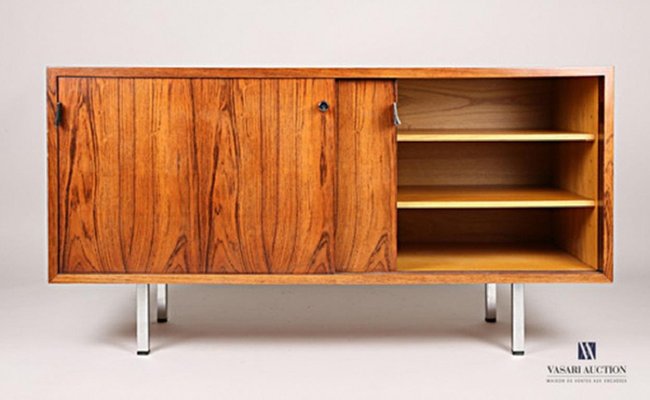 Vintage Walnut Sideboard by Knoll Florence 1960