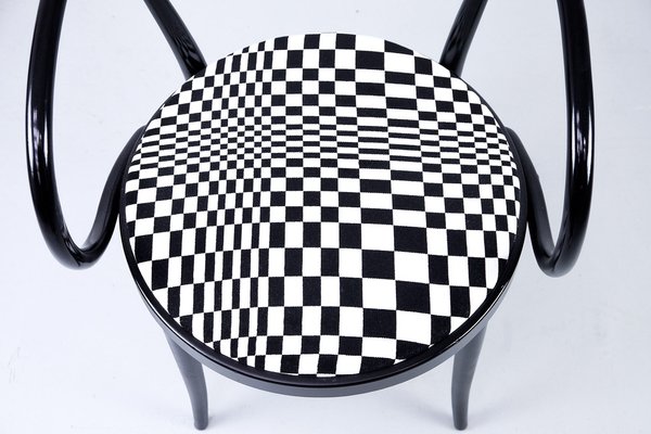 Black and white sale checkered dining chairs