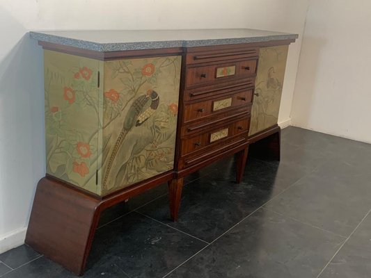 Art Dec Sideboard in Solid Lacquered Painted Mahogany for sale