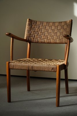 Lounge Chair in Beech and Seagrass by Karl Schrøder from Fritz - Main Image