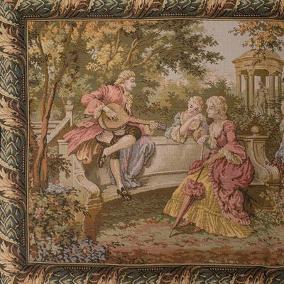 Vintage Continental Needlepoint Wall Tapestry 1970s for sale at