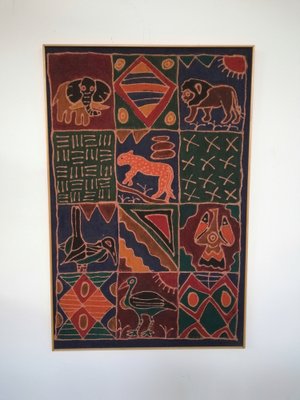 African Sadza Batik Tapestry, 1940 for sale at Pamono