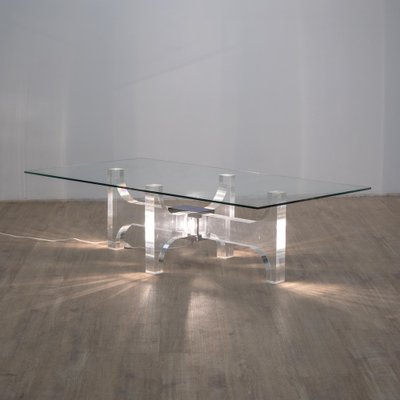 Glass and acrylic coffee hot sale table