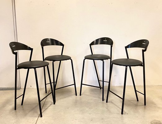 Fly Line Bar Stools 1980 Set of 4