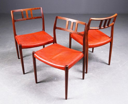 Danish Hardwood Dining Chairs Model 79 by Niels Otto (N. O.