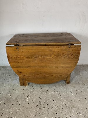 Antique 19th Century Swedish Farmhouse Drop Leaf Table for sale at