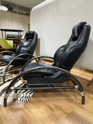 Black Lounge Chairs Set Of 2 For