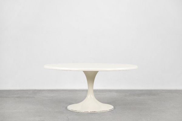 Scandinavian Modern Space Age White, White Dining Table Round Ikea
