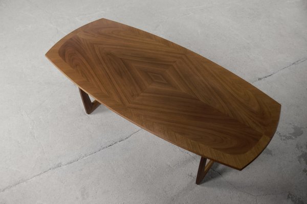 Vintage German Walnut Coffee Table from Kondor M bel 1960s for