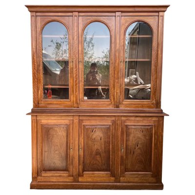 Pine cabinet with glass doors online