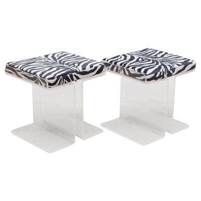 Vanity Stool in Acrylic Glass 1970s