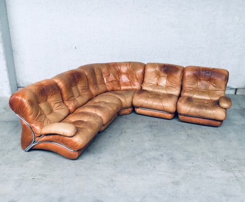 Mid Century Modern Italian Leather, Mid Century Modern Furniture Leather Sectional