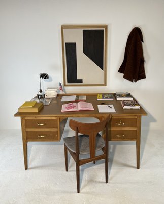 Mid century hot sale modern desk large