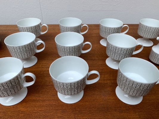 Vintage Set of 6 Brown Plastic Tea or Coffee Cups From 1950s 