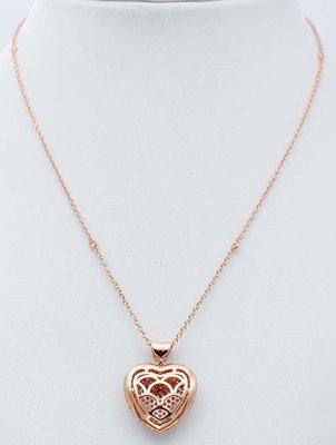 Diamond 18 Karat White Rose Gold Heart 