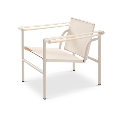 White Lc1 Chair by Le Corbusier Pierre Jeanneret Charlotte
