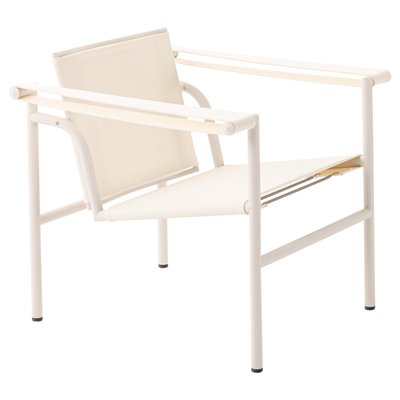 White Lc1 Chair by Le Corbusier Pierre Jeanneret Charlotte